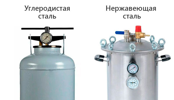 автоклавы из углеродистой или нержавеющей стали